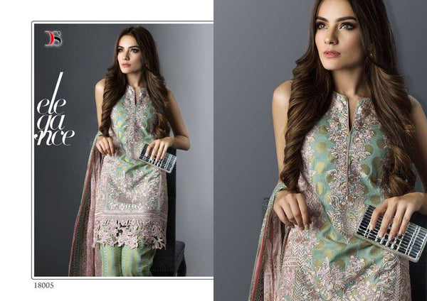 Green Pakistani Style Cambric Cotton Suit - Comfort & Elegance