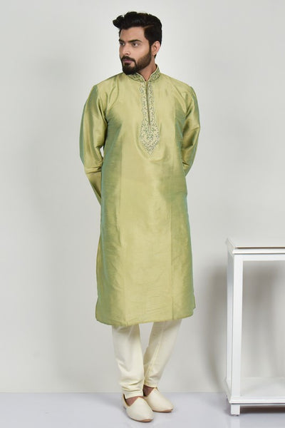 Pista Mehndi Mayoun Indian Men's Kurta Pajama - Asian Party Wear