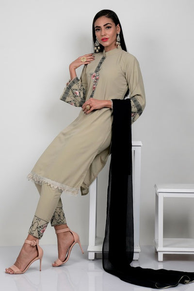 Beige Indian Ladies Salwar Suit Fully Stitched