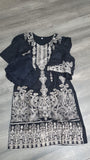 Black Embroidered Lawn Pakistani Salwar Suit | Elegant Party Wear