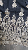 Black Net Pakistani Designer Party Suit | Elegant Evening Wear