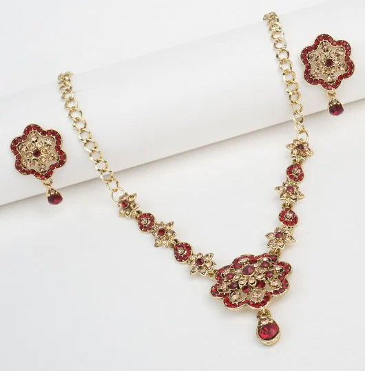 Maroon Indian Wedding Jewellery Set
