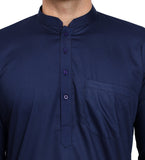 Navy Blue Tailored Ready To Wear Kurta Set - Instant Elegance