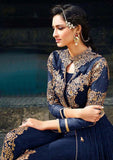 Navy Blue Indian Formal Wedding Dress - Elegant Bridal Attire
