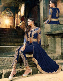 Navy Blue Indian Formal Wedding Dress - Elegant Bridal Attire