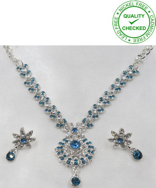 Rama Silver Earring Necklace Set