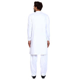 White Plain Casual Men's Shalwar Kameez - Classic Comfort Wear