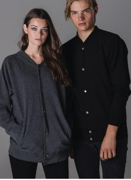 Organic Cotton French Terry Unisex Bomber Jacket | Eco-Friendly