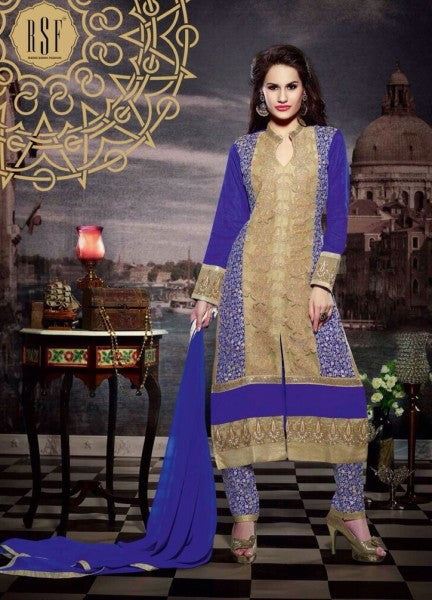 Blue Indian Party Suit Designer Salwar Kameez - Asian Party Wear