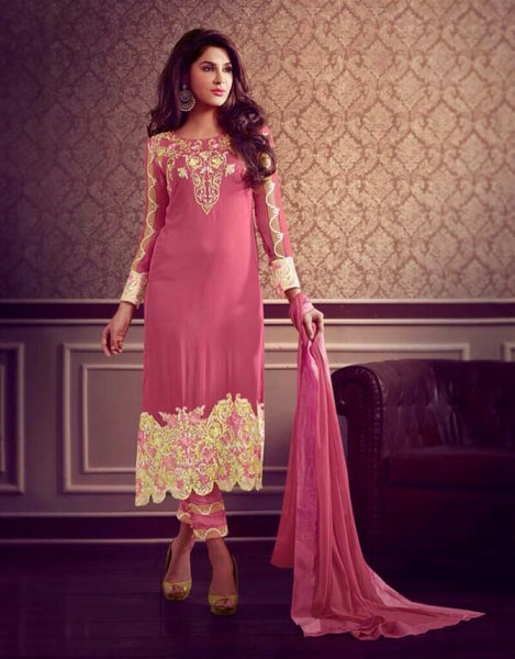 Pink Georgette Salwar Suit Indian Party Dress - Asian Party Wear