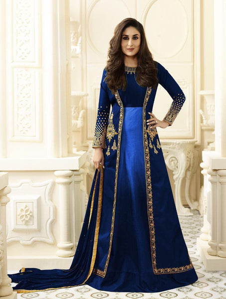 6181 BLUE KASEESH KAREENA KAPOOR WEDDING WEAR LEHENGA - Asian Party Wear
