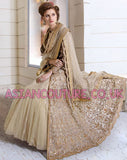 Z-12003 ORIGINAL BEIGE ZOYA WEDDING DRESS (5 Piece suit) - Asian Party Wear
