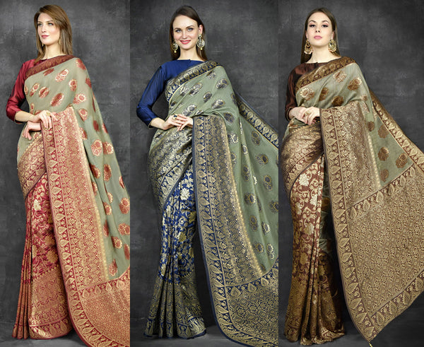 Stunning Wedding Banarsi Style Saree - Asian Party Wear