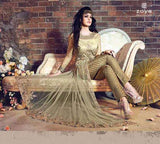 18004 GREEN ZOYA STYLE EMERALD WEDDING WEAR LEHENGA - Asian Party Wear