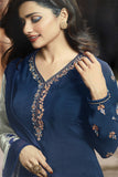 Galaxy Blue Indian Designer Salwar Suit - Asian Party Wear