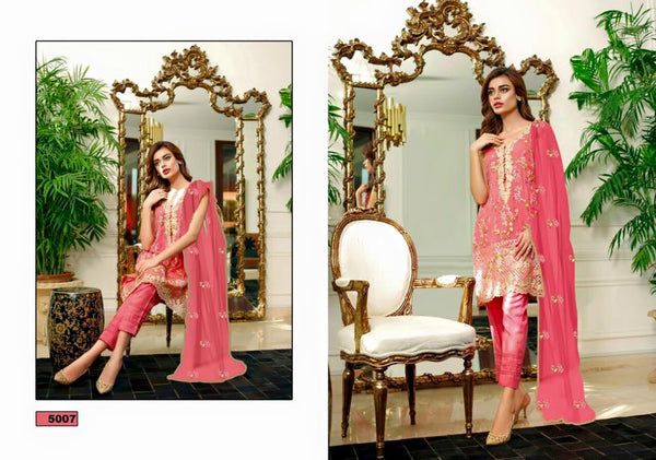 5007 PINK SALWAR KAMEEZ MEENAZ ASIM JOFA PAKISTANI STYLE SUIT - Asian Party Wear