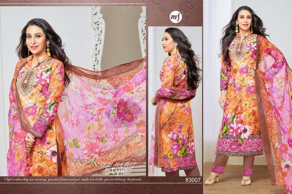 Multicolour Printed Lawn Suit Karishma Kapoor Indian Wear - Asian Party Wear