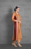 Orange Straight Cut Salwar Suit Indian Wedding Dress - Asian Party Wear