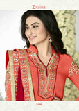 Orange Embroidered Suit Indian Wedding Salwar Kameez - Asian Party Wear