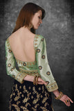 MINT & BLACK EMBROIDERED WEDDING LEHENGA CHOLI - Asian Party Wear