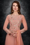 Peach Nougat Indian Designer Readymade Lehenga - Asian Party Wear