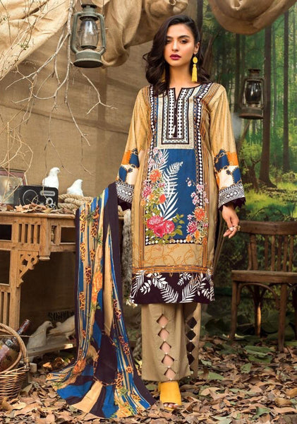 Sunlight Yellow Floral Printed Pakistani Suit - Asian Party Wear