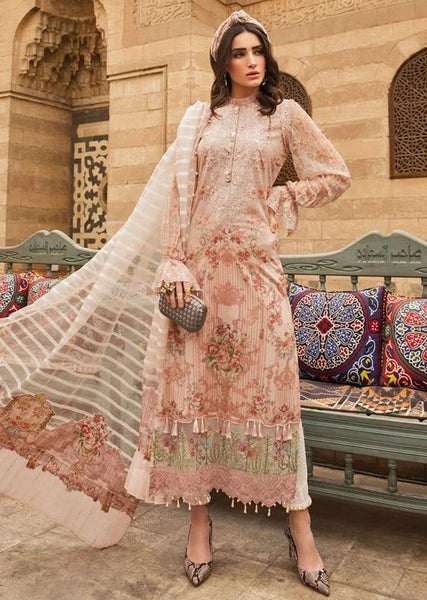 Dusty Peach Maria B Unstitched Designer Inspired Suit - Asian Party Wear