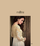 White Maskeen Maisha Crush Anarkali Grown (Ma2209) ( REPLICA ) - Asian Party Wear