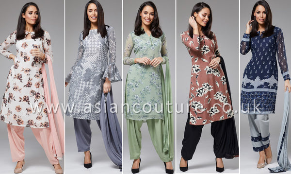 Indian Pakistani Casual/Formal Wear Designer Salwar Suits - Asian Party Wear
