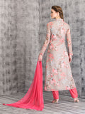 Pink Floral Printed Readymade Suit - Asian Party Wear