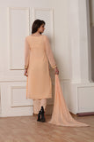 PEACH NOUGAT SMART AND STYLISH STRAIGHT DESIGNER READY MADE SUIT - Asian Party Wear