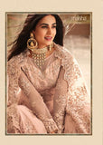 PEACH INDIAN DESIGNER PARTY & WEDDING GOWN - Asian Party Wear