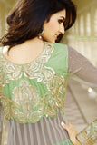 9023 Green Floor Length Net Anarkali Dress - Asian Party Wear