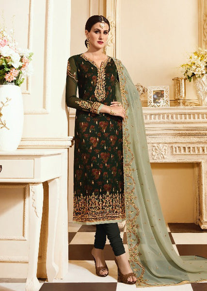 Green Designer Wedding Salwar Suit - Asian Party Wear