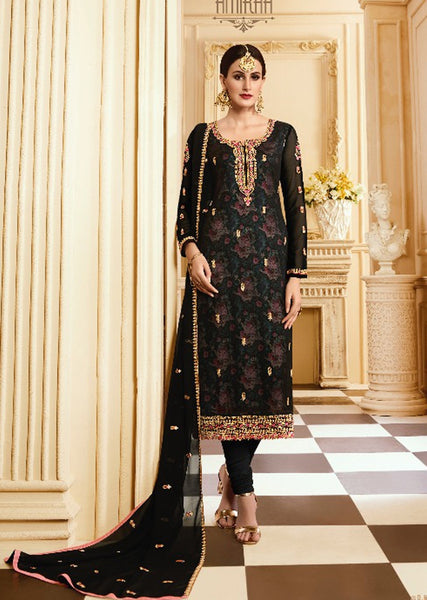 Black Designer Wedding Salwar Suit - Asian Party Wear