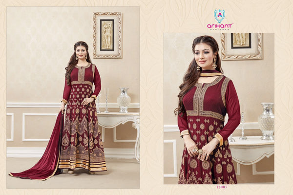 Maroon Anarkali Suit Fancy Party Wear - Asian Party Wear