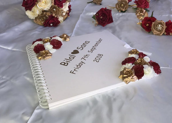 Modern Style Guest Book for weddings - Asian Party Wear