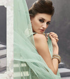 16007-B LIGHT GREEN ZOYA CRYSTAL WEDDING WEAR LEHENGA - Asian Party Wear