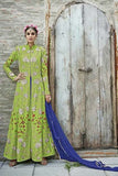 M24003 LIGHT GREEN MOHINI HEAVEY EMBROIDERED ANARKALI DRESS - Asian Party Wear