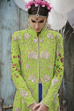M24003 LIGHT GREEN MOHINI HEAVEY EMBROIDERED ANARKALI DRESS - Asian Party Wear