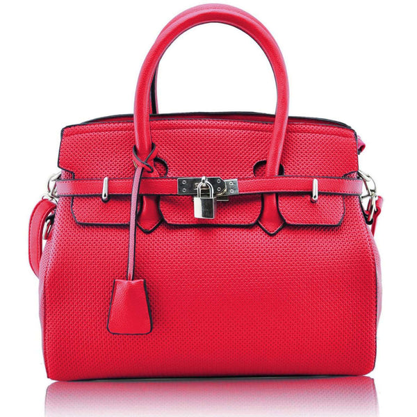 LS00140 - Pink Padlock Tote With Long Strap - Asian Party Wear