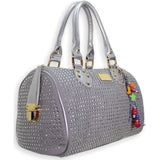 LS7002 - Silver Grey Diamante Fashion Handbag - Asian Party Wear