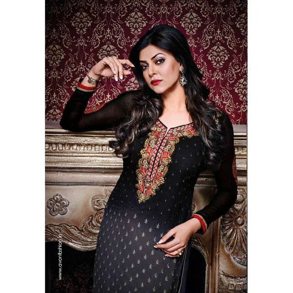 Black AV7817 Stunning Avon With Sushmita Wedding Wear - Asian Party Wear