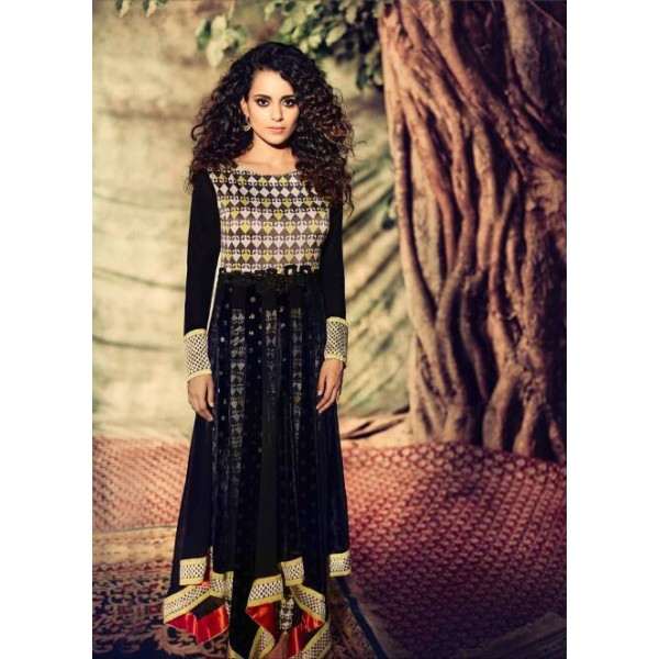 Black Designer Gown By Indian Fashion Designer Archana Kochhar - Asian Party Wear