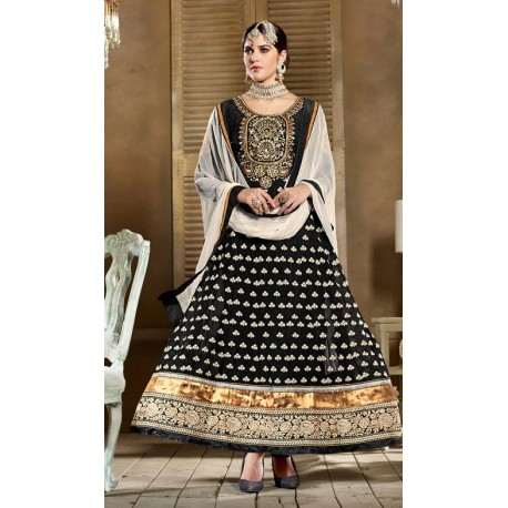 Black SHABANA BY SAINX DESIGNER WEAR ANARKALI - Asian Party Wear