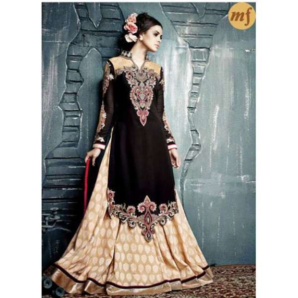 Black Stunning Hariette Anarkali Salwar Suit 56018 - Asian Party Wear