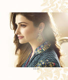SLK2857 - Dark Blue Kaseesh Silkina Royal Crepe 3 Salwar Kameez Suit - Asian Party Wear