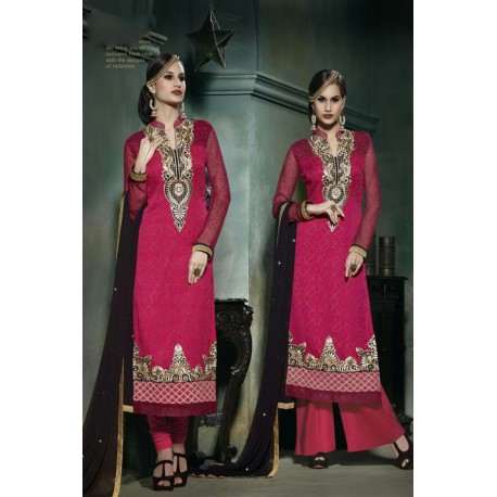 Pink Lilly Fiona Long Length Party Wear Salwar Kameez - Asian Party Wear