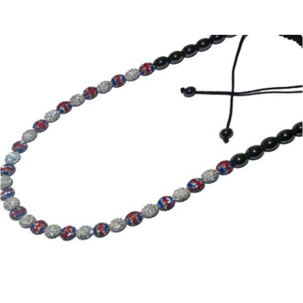 Full New Union Jack Real Crystal Necklace - Asian Party Wear