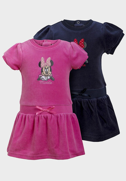 ZACG-02 Minnie Mouse Baby Girls Designer Velvet Dress - Asian Party Wear